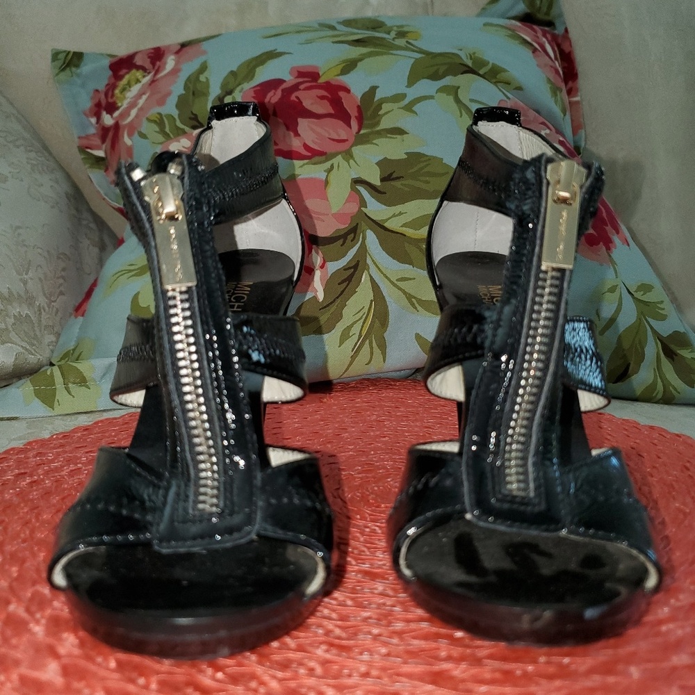 Pattern leather Black Michael Kors heels